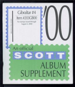 2000 Gibraltar #4 Scott Stamp Album Collection Supplement Pages Item #203GB00