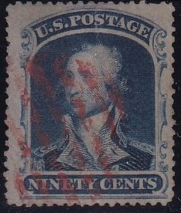 US Classics #39 Used VF-XF Genuine NY Red Grid Cancel, PSE Cert States Two Re...