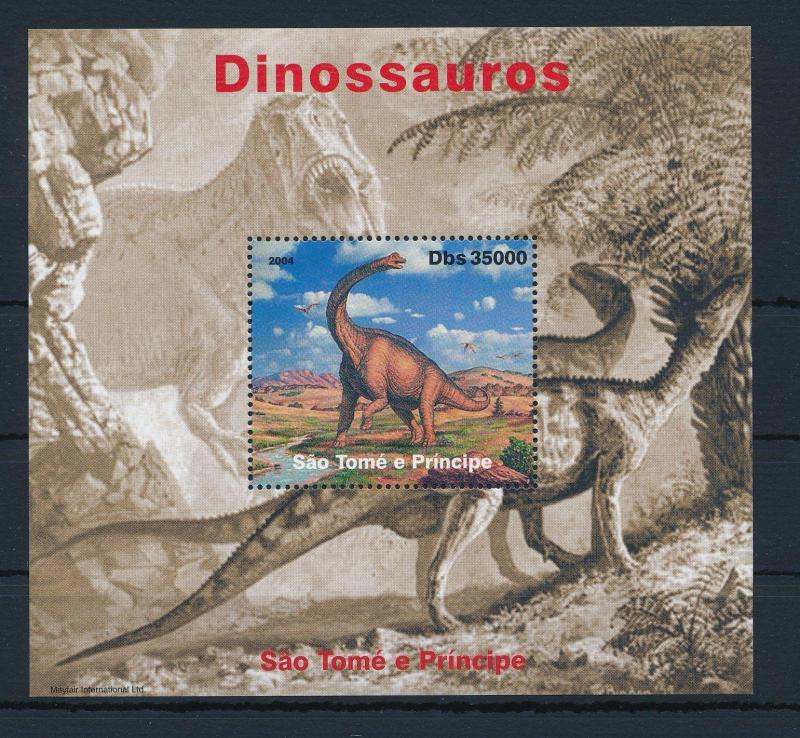 [34792] Sao Tome & Principe 2004 Pre Historic Animals Dinosaurs MNH Sheet