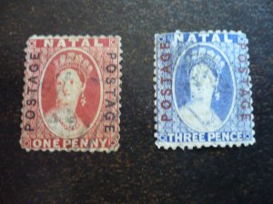 Stamps - Natal - Scott# 38-39 - Used Part Set of 2 Stamps