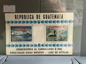Guatemala 1970 Conservation of Atitlan Grebes MNH stamps sheet   R26814 