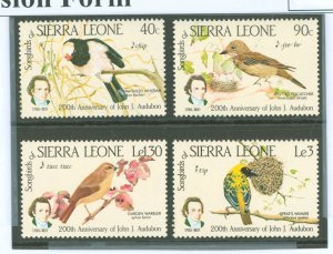 Sierra Leone #671-674 Mint (NH)
