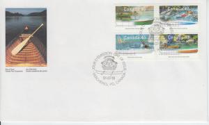 1991 Canada  Small Watercraft Blk 4 (Scott 1317-20a) FDC