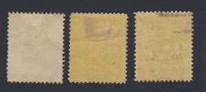 3x Newfoundland Stamps; #60-3c #60a-3c #75-1c/3c OP Guide Value = $90.00