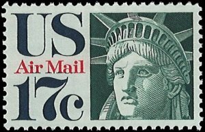 U.S. Scott # C80  1971 17c multi  Head  of Liberty  mint-nh- vf
