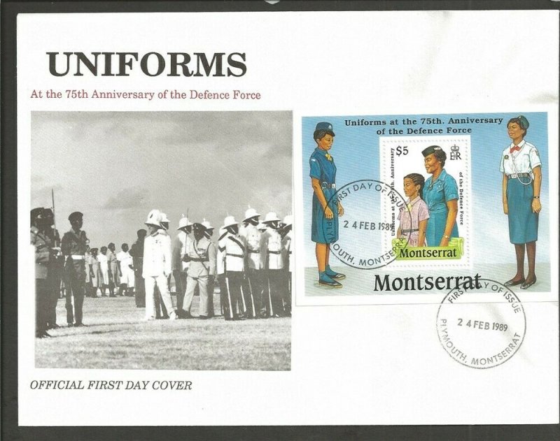 1989 Montserrat Girl Guides Defence Force SS FDC