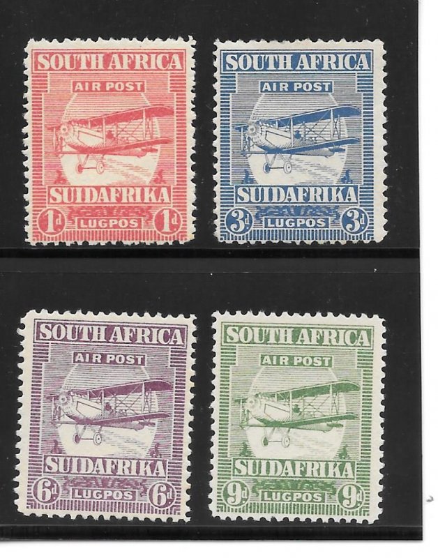 South Africa Scott C1-C4 Mint Bi-plane Airmail stamps 2017 CV $61.00