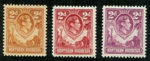 Northern Rhodesia SC# 31-3   2d George VI MH