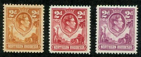 Northern Rhodesia SC# 31-3   2d George VI MH