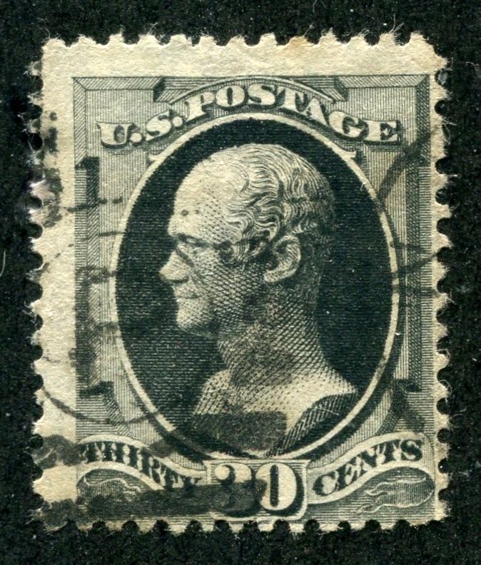 USA SC# 190 Hamilton 30¢ Black SCV $95.00