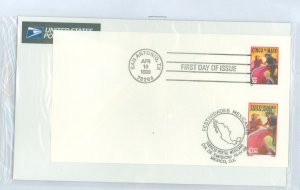 US 3203 1988 32c Cinco de Mayo FDC joint issue with Mexico #2066, dual cancel, sealed in original USPS wrap