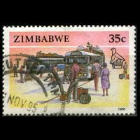 ZIMBABWE 1990 - Scott# 627 Buses 35c Used