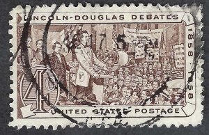 United States #1114 4¢ Lincoln-Douglas Debates (1958). Used.