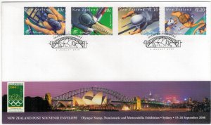 New Zealand 2000 FDC Stamps Scott 1666-1669 Sport Olympic Games