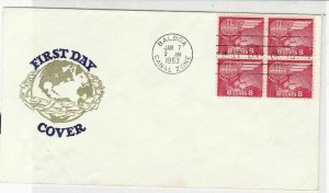 Canal Zone 1963 Balboa Cancel Globe+ Wing FDC Stamps Block Cover Ref 25164