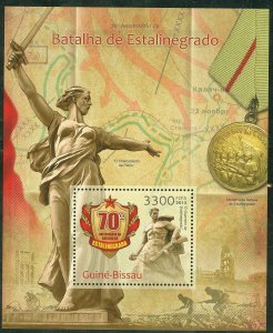 GUINEA BISSAU 2013 70th ANNIVERSARY BATLLE OF STALINGRAD SOUVENIR SHEET