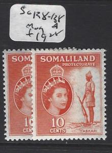 SOMALILAND  (P2407BB)  QEII  10C  SG 138-138A  MOG