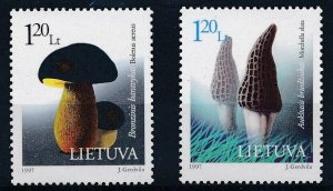 Lithuania 1997 MNH Stamps Scott 584-585 Mushrooms