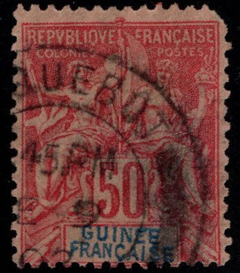 French Guinea Scott 14 Used 1892 Perf 14x13.5 CV$35