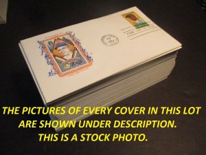 KAPPYSS FDC100/10 WoW SUPER LOT OF 100 UA VARIOUS CACHETS SOME DUAL CANCELS