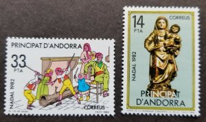 *FREE SHIP Andorra Christmas 1982 Sculpture Children Religious (stamp) MNH