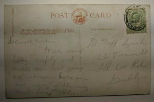 Vintage 1908 L and N W S S Scotia Holyhead and Dublin Picture Postcard Cover