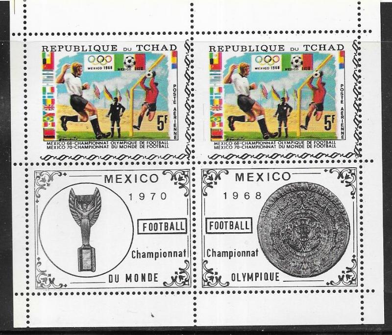 Chad #C66a  5fr 1968 Summer Olympics  S/S (MNH)  CV $6.50