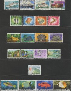 PAPUA NEW GUINEA Sc#425-445 1976 Six Diff Complete Sets OG Mint Most NH