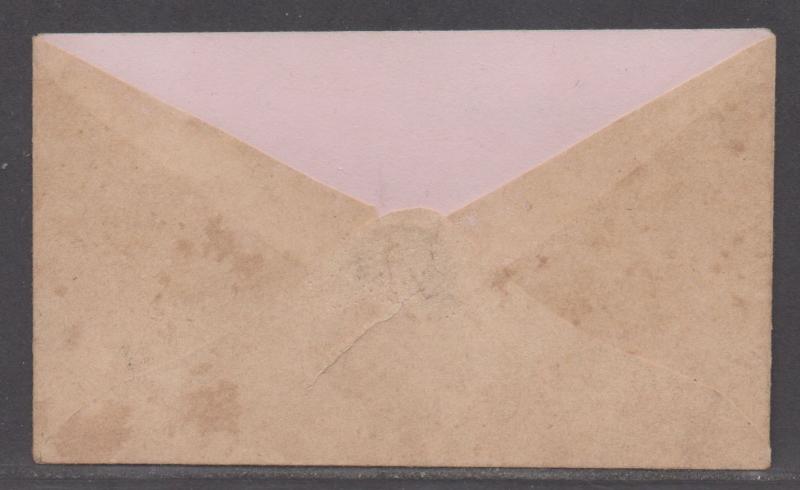 **CSA Cover, SC# 12, Charlottesville, VA, 2/28/1864, Pink Interior