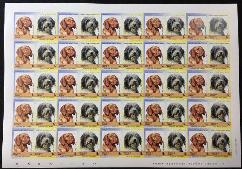 TUVALU Dogs Sheets x 8 MNH(400 Stamps) (BLK19)