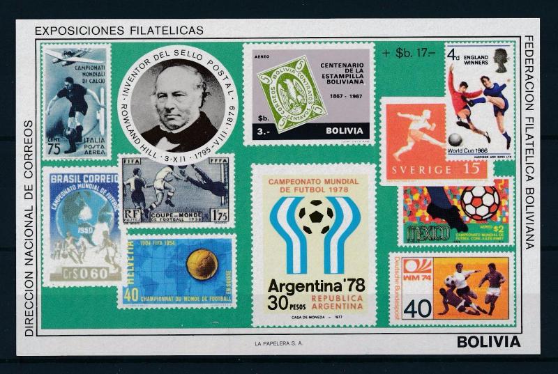 [60750] Bolivia 1979 World Cup Soccer Football Stamps on stamps MNH Sheet