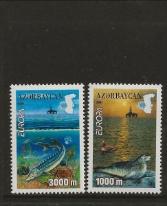 AZERBAIJAN Sc 714-15 NH issue of 2001 - EUROPA - ANIMALS