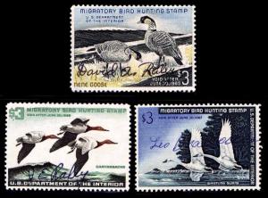 1964-66 USED FEDERAL DUCK STAMPS RW 31 -  RW33 - VF & BETTER - CV$33 (E#9950) 