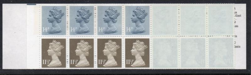 Great Britain Sc BK826 1981 £2.55 MH86c  Machin stamp booklet mint NH