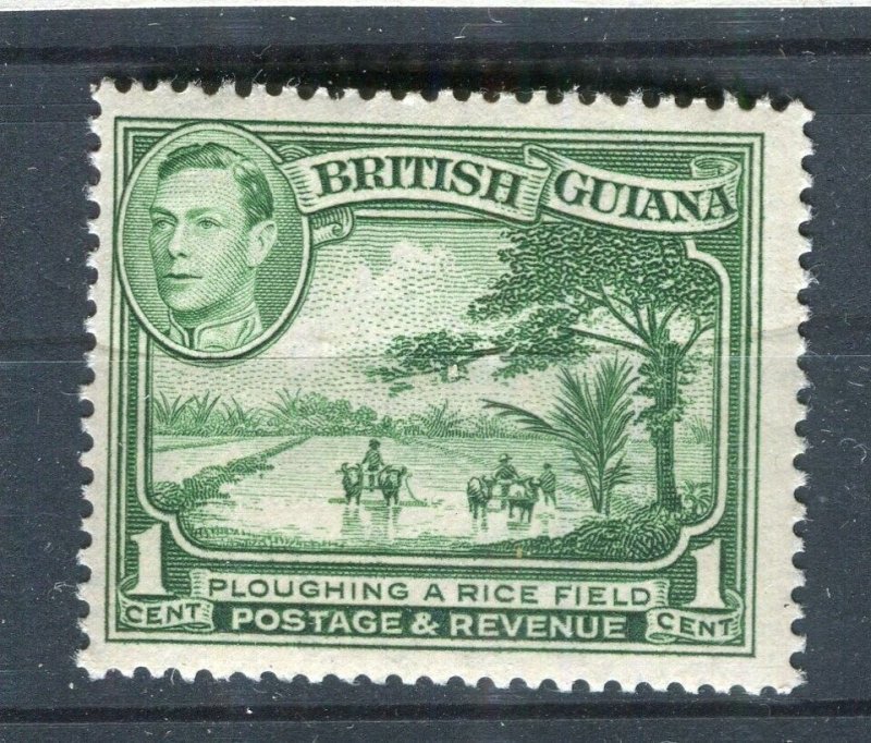 BRITISH GUIANA; 1938 early GVI Pictorial issue Mint hinged Shade of 1c. value