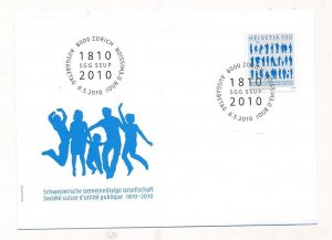 D332056 Switzerland FDC Swiss Society Public Utility 2010