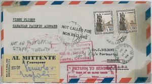 AVIATION 1st Flights -  POSTAL HISTORY - cover : CANADIAN PACIFIC AIRWAYS 1960