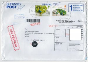 Guernsey 2025 Cover Stamps Scott 1647-1648 Flowers Birds Butterfly Butterflies
