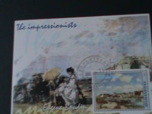 ​AFGHANISTAN- IMPRESSIONISTS PAINTING-ENGENE BOUDIN CTO-S/S-VF FANCY CANCEL
