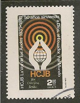 Ecuador  Scott   1014     Radio Station     Used