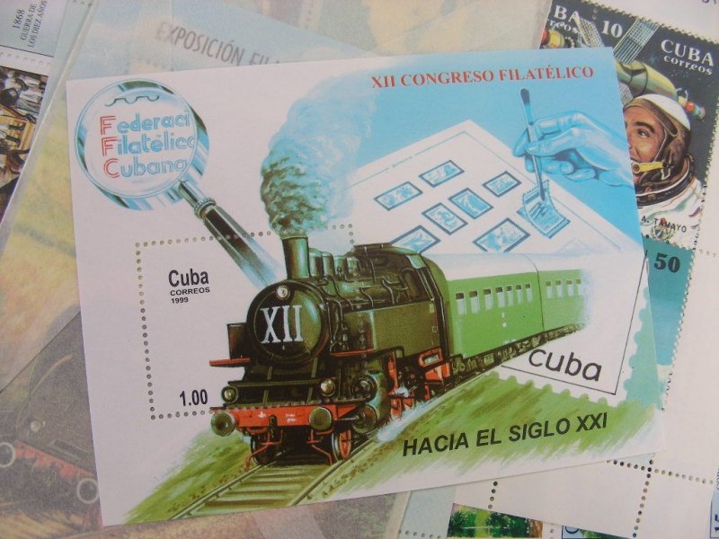 CUBA, Excellent accumulation of Souvenir Sheets & other Stamps