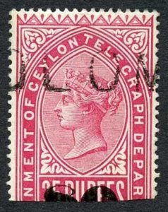 Ceylon Telegraph SGT118 80c on 25r Carmine only 4000 printed Cat 16 pounds