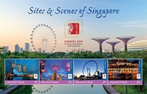Marshall Islands 2019 - Sites/Scenes of Singapore- Sheet of 4- Scott #1247 - MNH