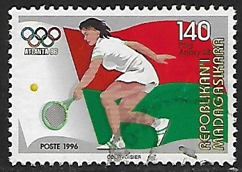 Madagascar # 1326F - Olympics - Tennis - used....(BRN30)