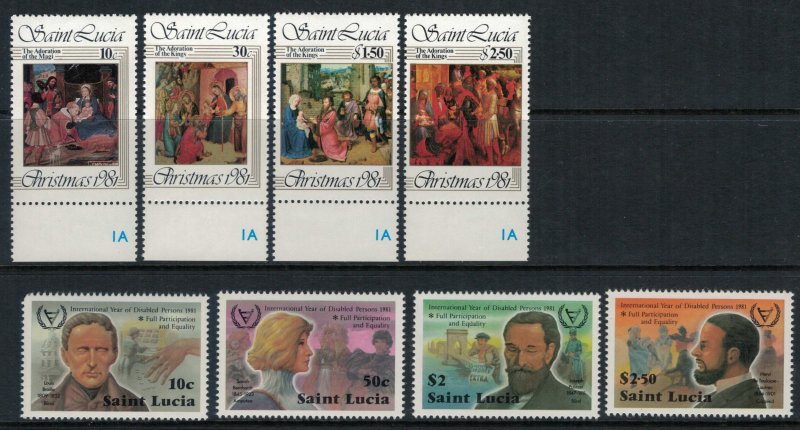 St. Lucia #559-62, 564-7* NH  CV $4.65