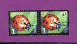 Scott # 2234    used  sheet pair 1  cent  Lady Bug