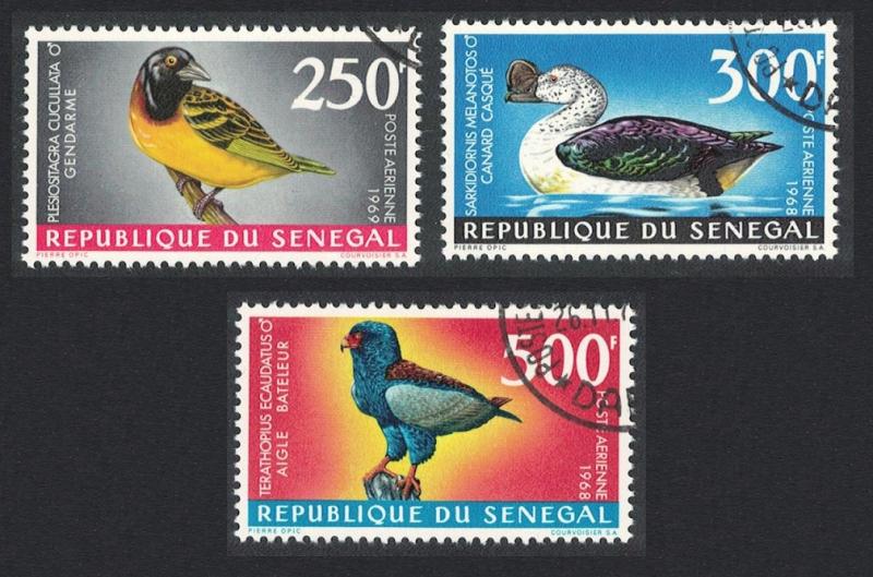 Senegal Weaver Duck Bateleur Birds 3c 1968 Canc SG#379-381 SC#C55-C57