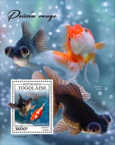 TOGO 2025 GOLD FISH SHEET & S/SHEET MINT NH