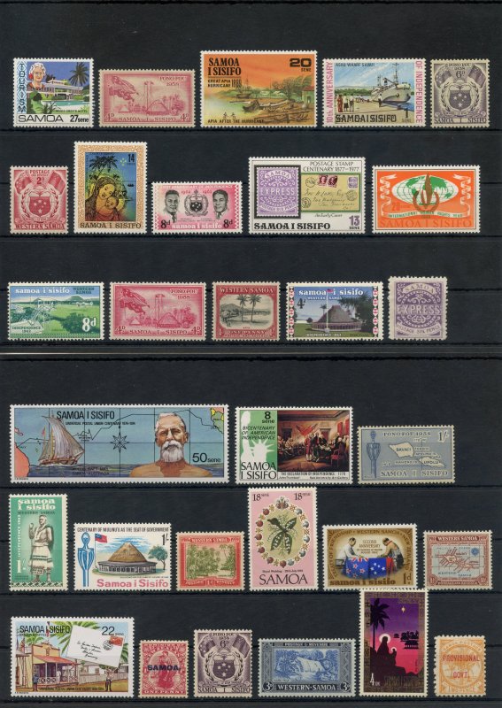 Western Samoa small collection of stamps, includes exotic thematics MH */MNH **