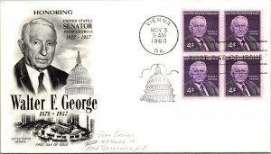 FDC 1960 SC #1170 Fleetwood Cachet - Vienna, GA - Block Of 4 - J5181